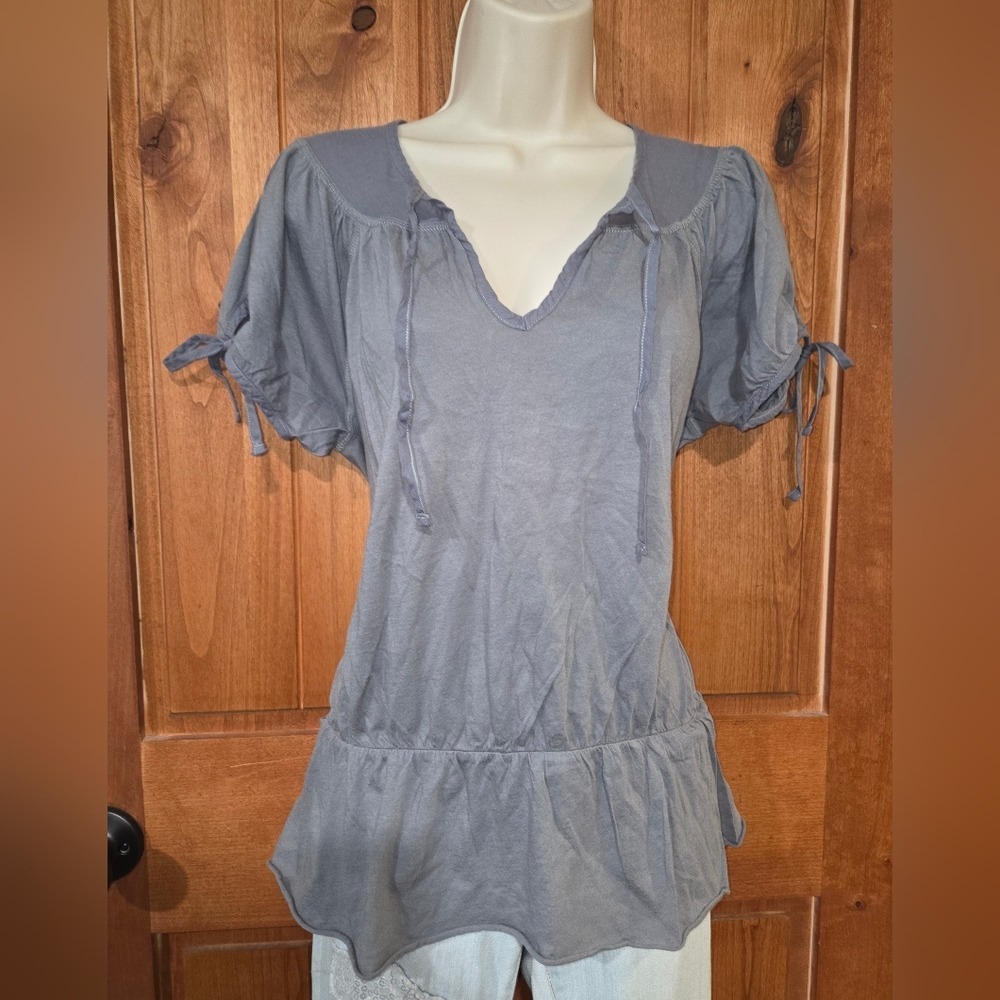 Banana Republic Gray Cotton Blouse